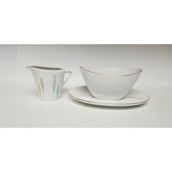 Rare 64 Piece China Set Vintage Seltmann Weiden Bavaria Monika Gold Rims - Picture 11 of 16